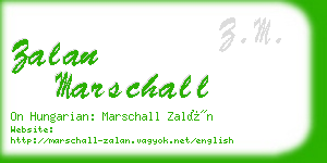 zalan marschall business card